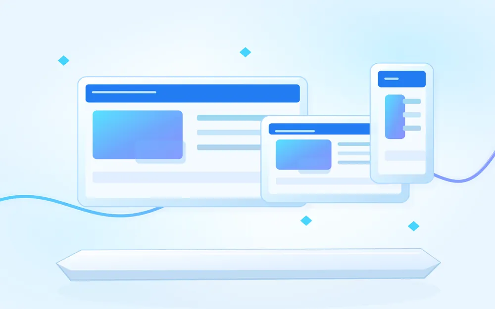 Illustration: several websites shown on screens