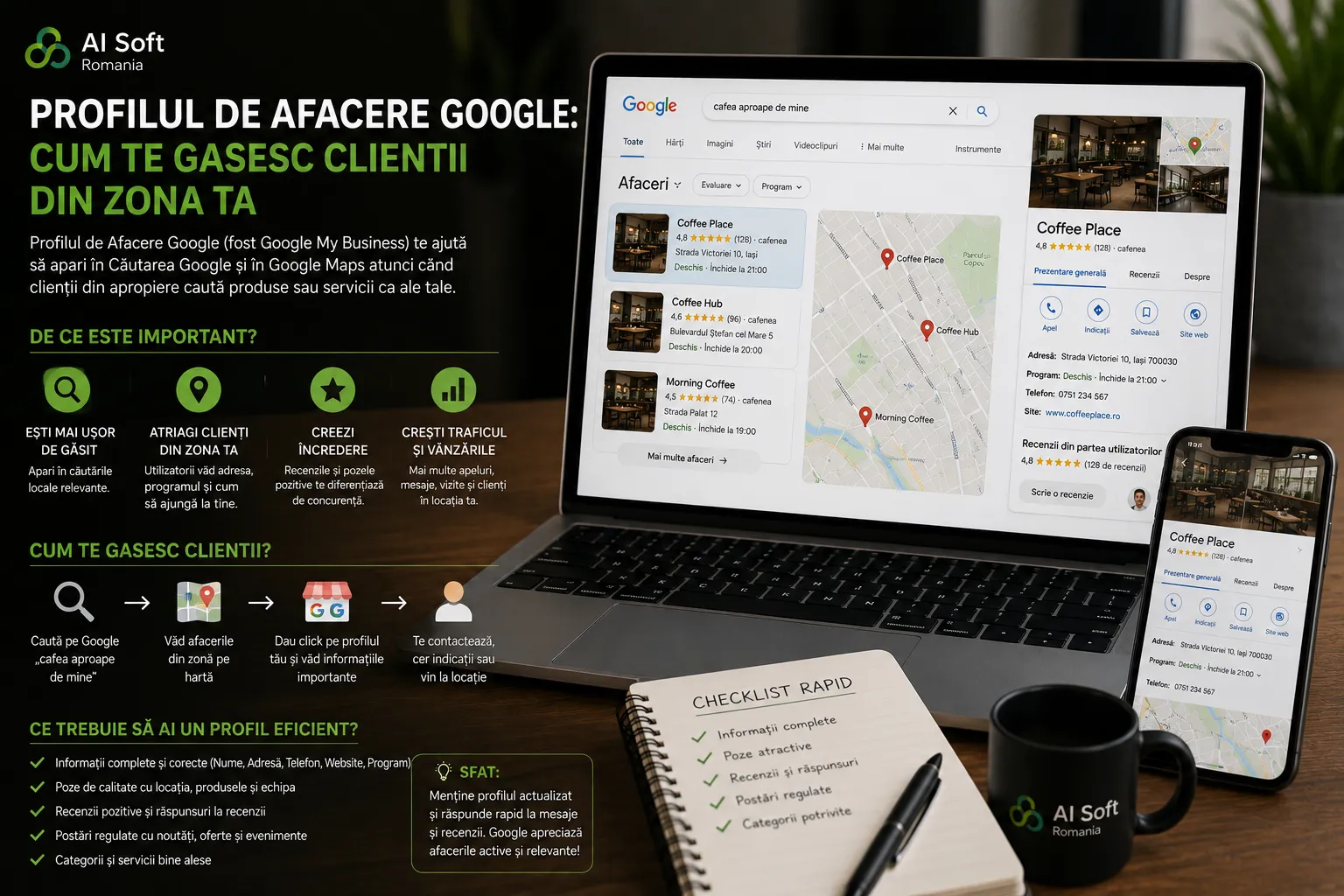Profilul de Afacere Google: cum te găsesc clienții din zona ta