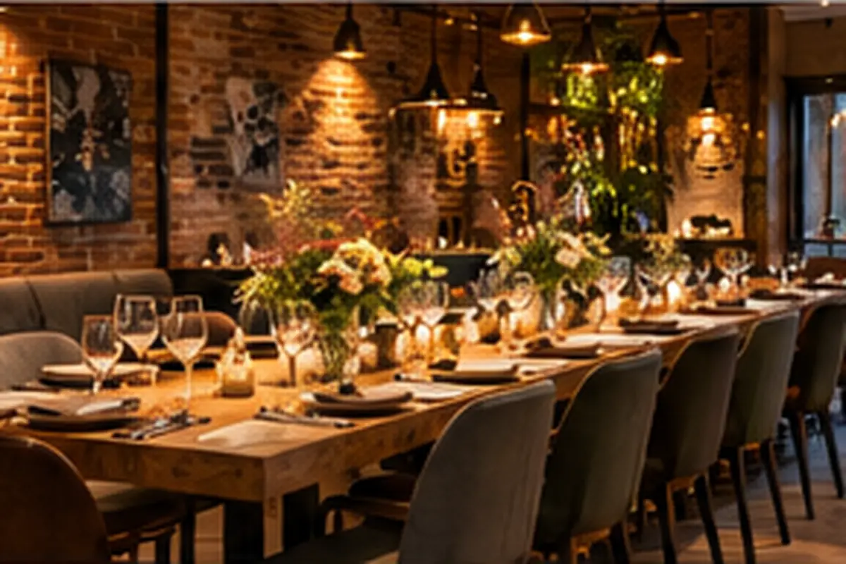 Long table set for a private event