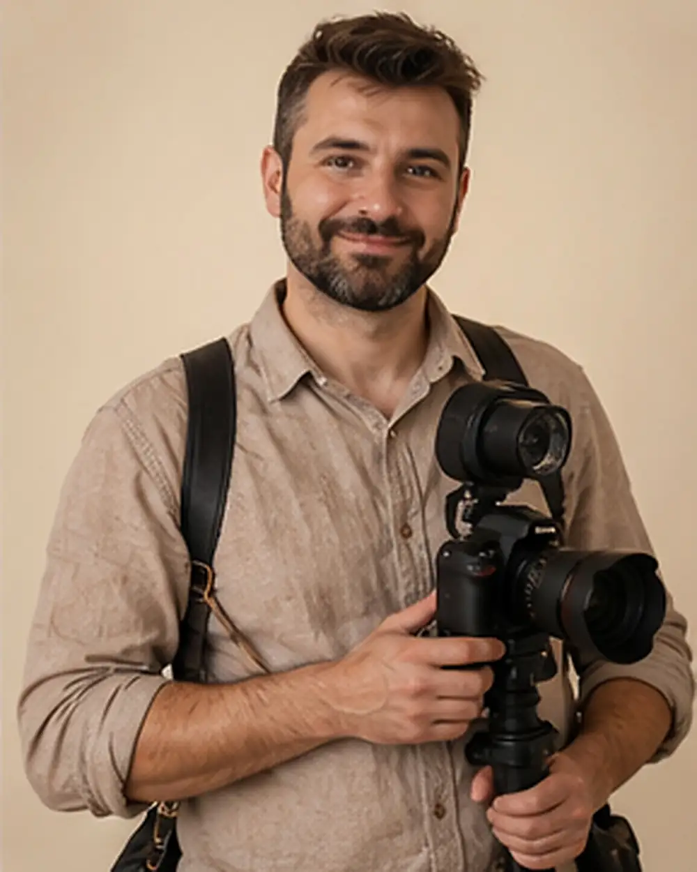 Portrait of the photographer and videographer (fictitious person)