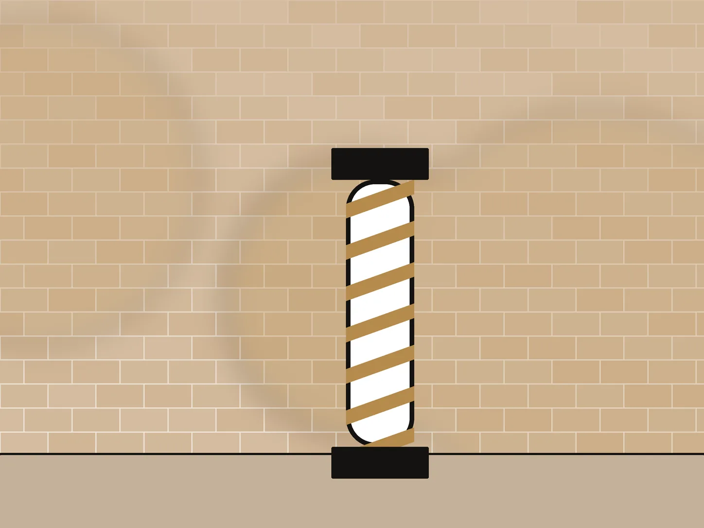 The exposed brick wall