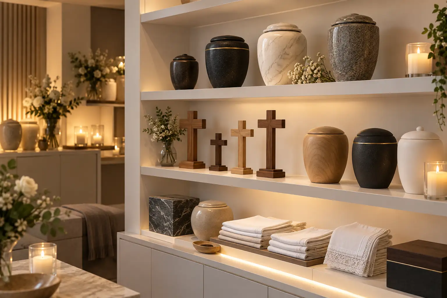 The room with funeral items