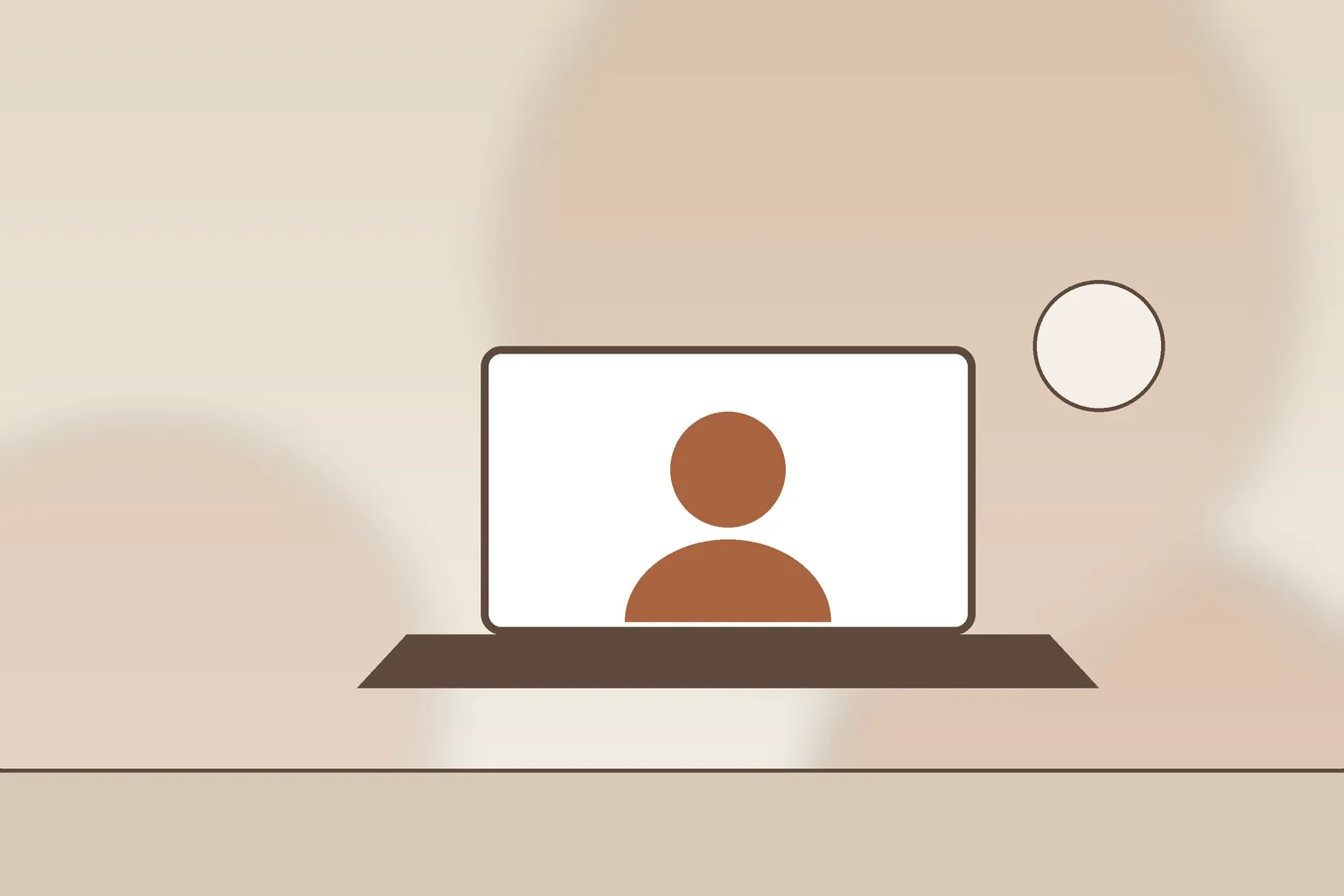 A laptop on a table at home, ready for an online session