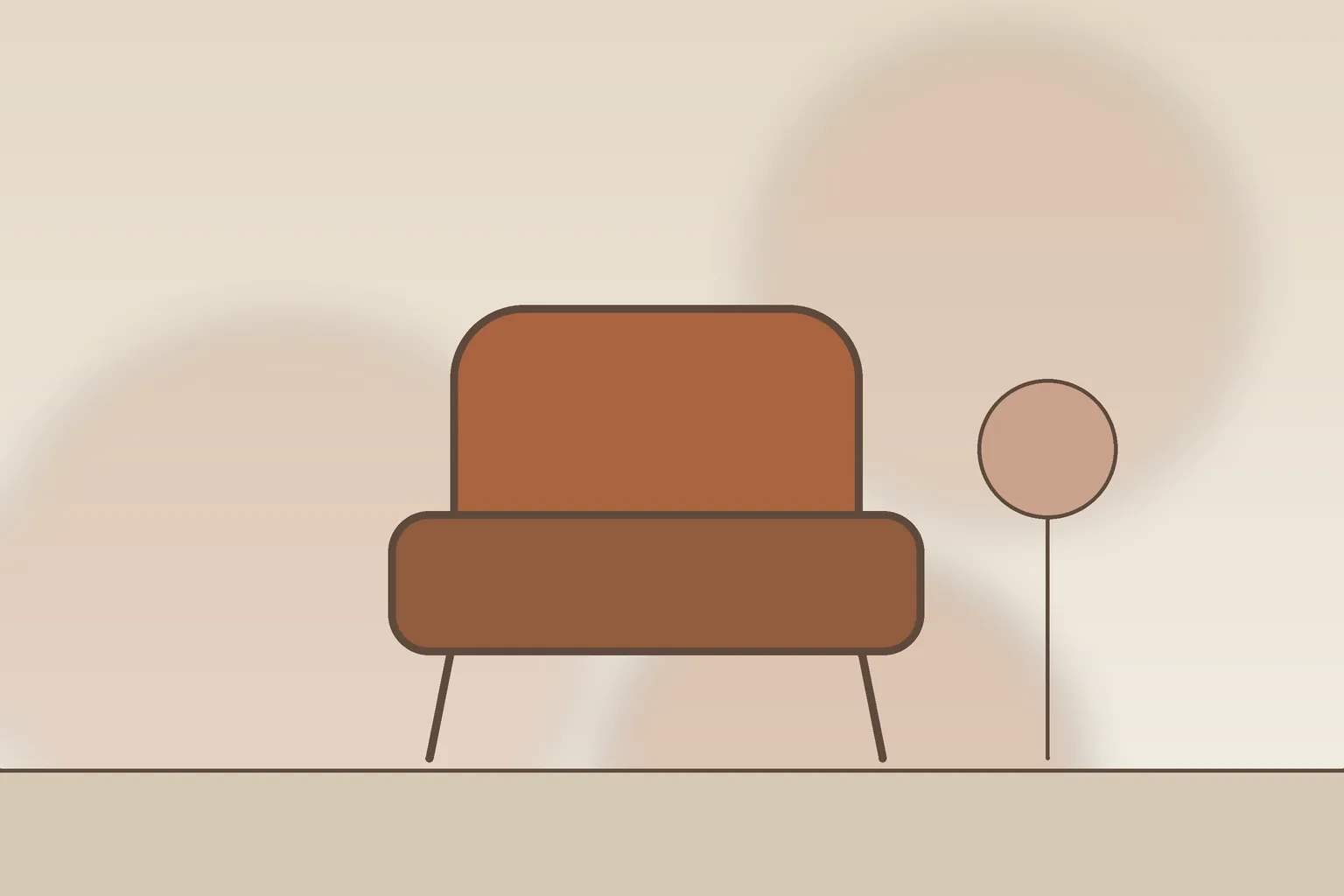 The consulting room, with two armchairs facing each other